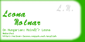 leona molnar business card